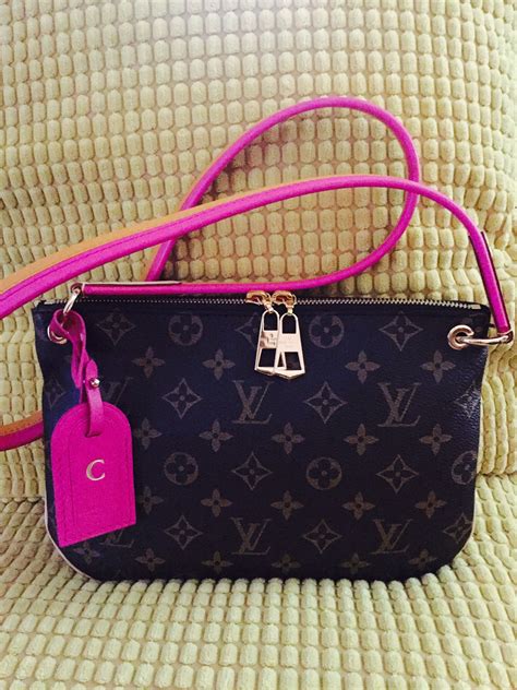 pink heart lv bag|lv bag with pink strap.